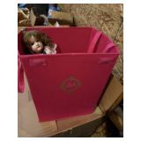 Antique Doll & Pink Tote