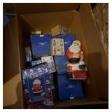 Box of Santa Talking Cookie Jars & Miscellaneous