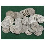 40- Silver Washington Quarters