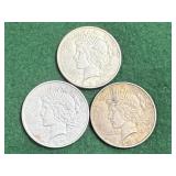 3- Silver Dollar Coins