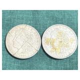 2-1921 Silver Morgan Dollars