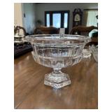 Heavy Crystal Footed Center Bowl