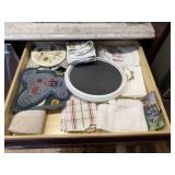 Drawer of Kitchen Hand Towels & Miscellaneous