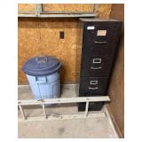 File Cabinet, Trash Can & Ladder