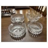 4 Crystal Bowls