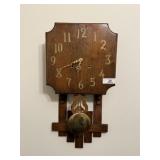 Oak Mission Style Wall Clock