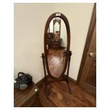 Wood Framed Cheval Floor Mirror