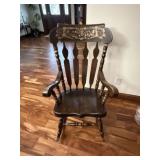 Paint Decorated Wood Rocker