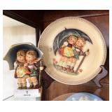 "Stormy Weather" Hummel & Plate