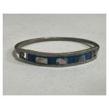 Sterling Silver Mother of Pearl Inlay Bracelet