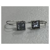 Estate Solitaire Earrings