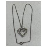 Rhinestone Heart Necklace