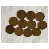 10 Wheat Pennies