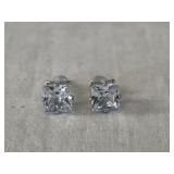 White Sapphire Earrings