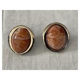 Rhodochrosite Vintage Earrings