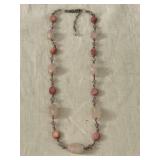 Sterling Silver Rose Quartz Gemstone Necklace