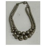 Silver Two Tone Double Vintage Necklace