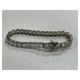 Sterling Silver White Sapphire Tennis Bracelet