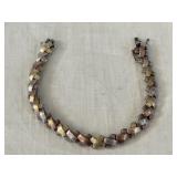 Tri Color Sterling Silver Bracelet