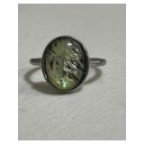 Sterling Silver Dichroic Glass Ring