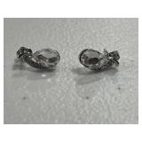 Large Pear Shape Solitaire Earrings