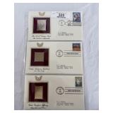 Three 24k Stamp & 1st Day Issue Set