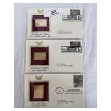 Three 24k Stamp & 1st Day Issue Set