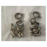 Pewter Dog & Cat Charms