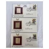 Three 24k Stamp & 1st Day Issue Set