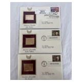 Three 24k Stamp & 1st Day Issue Set
