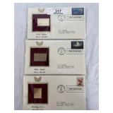 Three 24k Stamp & 1st Day Issue Set