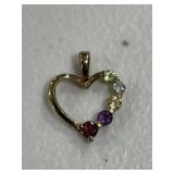 Sterling Silver Multi Gemstone Pendant