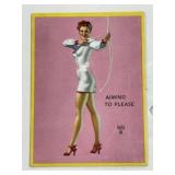 Vintage Pin-Up Girl Trading Card