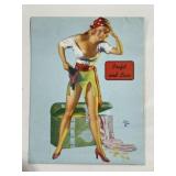 Vintage Pin-Up Girl Trading Card