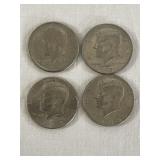 Four Kennedy Half Dollar