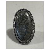 Sterling Silver Large Gemstone Ring