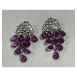 Beautiful Purple Dangle Earrings