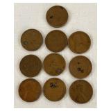10 Wheat Pennies