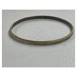 Vintage Ornate Gold Toe Bangle Bracelet