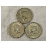 3 Kennedy Half Dollars
