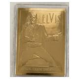 24K Gold Layered Elvis Collectors Card