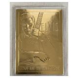 24K Gold Layered Elvis Collectors Card