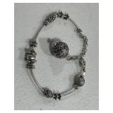 Sterling Silver Ornate Charm Bracelet