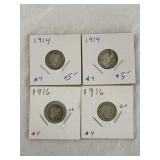 4 Barber Dimes