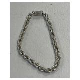 Sterling Silver Large Rope Bracelet