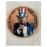 Painted Copper Trump Proof Coin