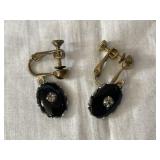 Vintage Onyx Earrings