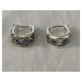 Marcasite Hoop Earrings