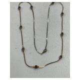 Gold Over Silver Station Necklace