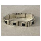 Sterling Silver Onyx Bracelet